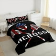 thumbnail image 3 of Homewish Lacrosse Queen Comforter Set, Kids Teens Sport Bedding Sets, American Flag Bedding Comforter Set, Super Cozy Room Decor, 3 of 8