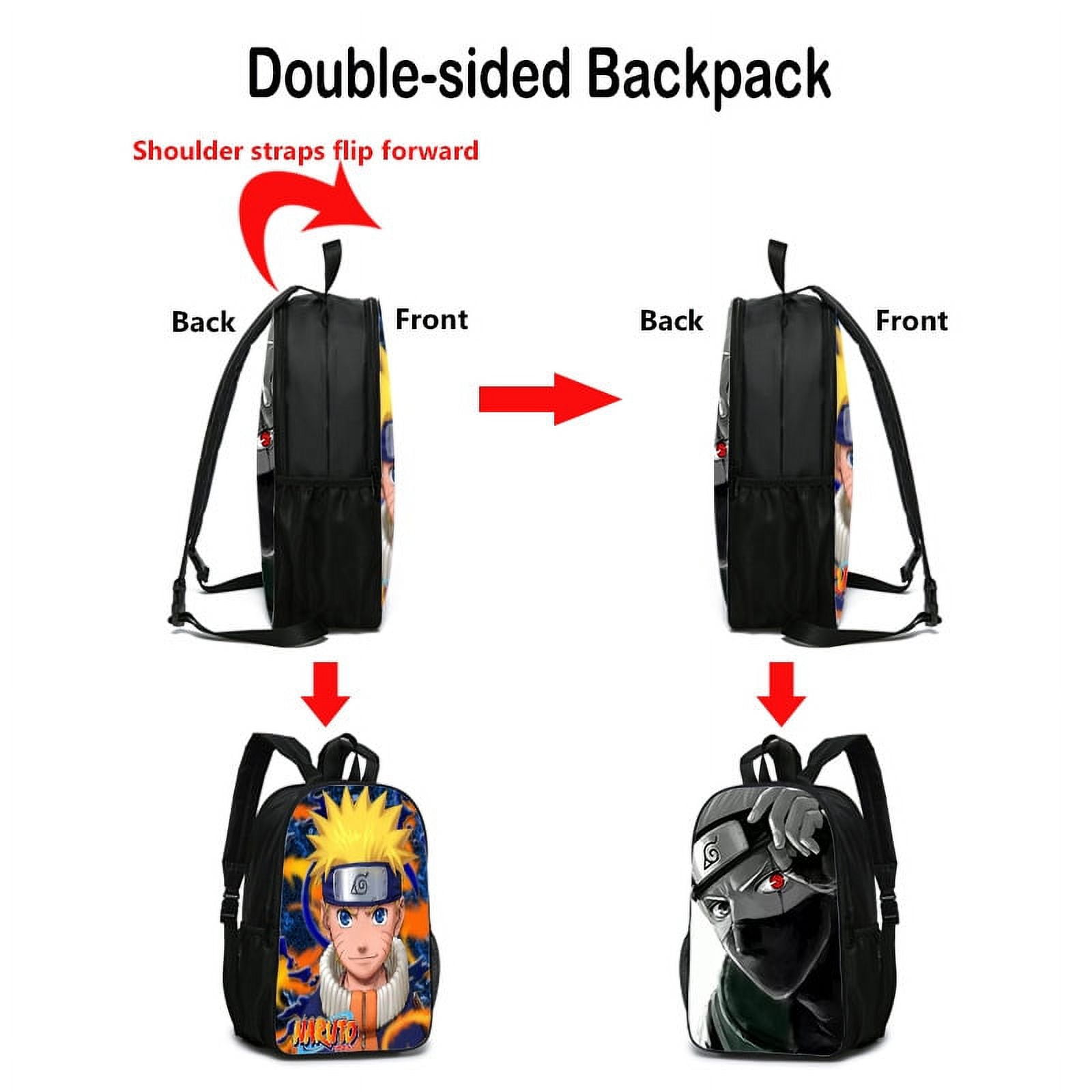 Naruto Backpack Cartoon Anime Casual Elementary and Middle School Student  School Bag Children Backpack Shoulder Bag Computer Bag