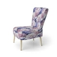 thumbnail image 3 of Designart "Purple Floral Exquisite Elegance II" Purple Floral Upholstered Accent Chair - Cottage Arm Chair For Living Room, 3 of 5