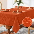 thumbnail image 3 of Romanstile Mantel rectangular de jacquard de otoño – Manteles decorativos con estampado floral de damasco impermeables, manteles de tela pesados para cenas/fiestas/vacaciones, 60 x 102 pulgadas, color, 3 of 4