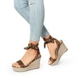 thumbnail image 3 of DREAM PAIRS Womens Open Toe Espadrilles Wedges Tie Lace Up Cute Ankle Strap Platform Sandals Dressy Shoes, 3 of 5