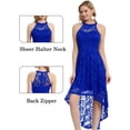 thumbnail image 2 of Vestido Dressystar Halter de encaje para cóctel, boda, azul real, XL, 2 of 7