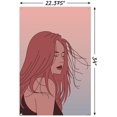 thumbnail image 3 of Hand Drawn Woman With Blowing Hair Wall Poster with Push Pins, 22.375" x 34", 3 of 4