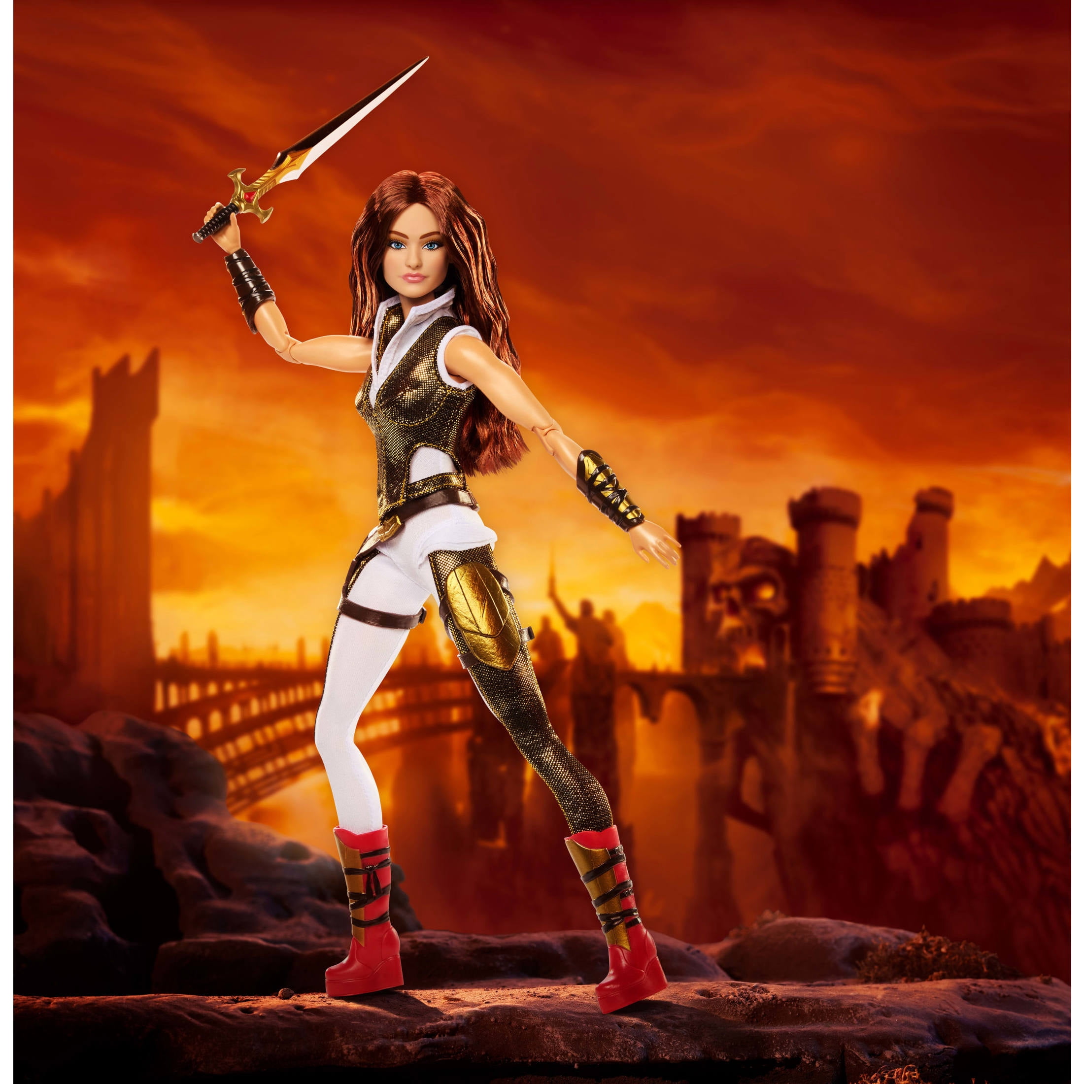 Barbie Signature Teela Collectible Doll in Masters of the Universe Movie Fashion Jumpsuit with Sword