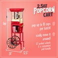 thumbnail image 2 of Nostalgia Appliances Popcorn Cart Vintage Movie Theatre Popcorn Machine, Red, 2 of 9
