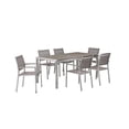 thumbnail image 2 of Pangea Home David 9-piece Modern Aluminum Patio Dining Set in Gray, 2 of 17