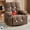 Brown#A, variant on UHOMEPRO Swivel Recliner Chair with Massage and Heat, 360 Degree Swivel Rocker Recliner for Adults, Wide Seat Manual Recliner Chair with Cup Holders, USB Charging, Side Pockets, Gray