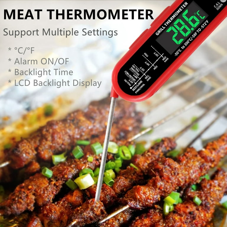 Instant Easy Read Meat Thermometer Food Grilling Cooking BBQ Smoker Kitchen  Oven