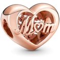 thumbnail image 2 of Colgante de cuentas con forma de corazón para mujer, compatible con pulseras y collares europeos, regalos de Navidad para familiares, amantes y amigos, 2 of 3