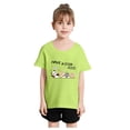 thumbnail image 1 of Chemises Filles Mode Enfant Imprimé Col Rond Manches Courtes T-Shirt Décontracté Ample Hauts Filles, T-Shirts Vert Clair 10 Ans-12 Ans, 1 of 5