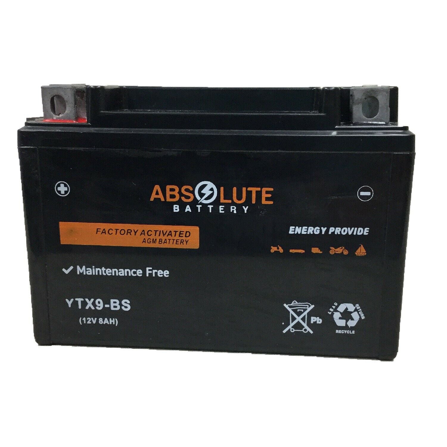 New YTX9-BS Replacement Battery For KTM 390 RC 390 2018 Motorcycle AGM