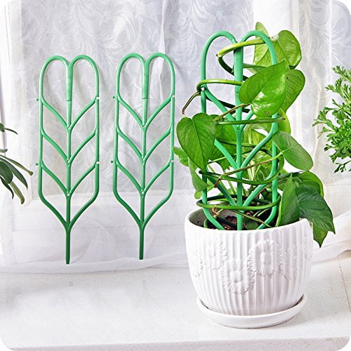 Garden Trellis For Mini Climbing Plant Pot Support Leaf Trellis 4"W x 11.7"H 3... by Wellco Industries Inc.