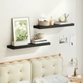 thumbnail image 5 of Fairy 2pcs Floating Shelves for Wall, 22.5in Bathroom Kitchen Shelves for Farmhouse Decor, Black, 5 of 7