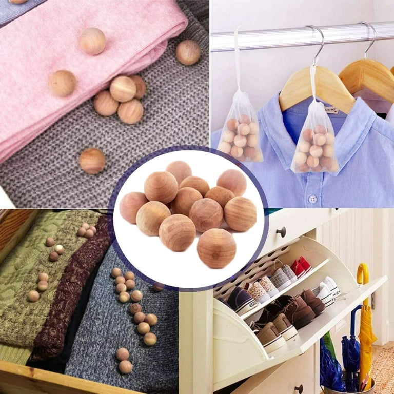 Visland 60Pcs Cedar Balls Clothes Moth Repellant for Clothes Storage and  Drawers- Protect Clothing with Natural Alternative to Moth Balls,  Non-Toxic