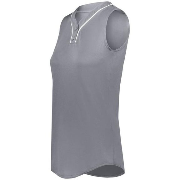 Augusta Sportswear 6914.R04.L Girls Cutter Plus Sleeveless Jersey, Graphite & White - Large