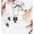 thumbnail image 7 of Aqua79 Angel Necklace & Earrings Jewelry Set - Silver Pendant with Snake Chain Necklace & Dangle Hook Earrings Made with Natural Paua Abalone Shell for Daily, Casual & Formal Events - 18 Inch, 7 of 7