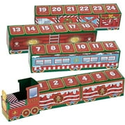 Christmas North Pole Advent Train Advent Calendar Toy for Kids Tabletop Ornaments - Red,Green