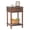 Rustic Brown, variant on White Nightstand, Small Side Table with Drawer for Living Room, Farmhouse End Bedside Table with Spindle Wood Legs for Bedroom, Office, White