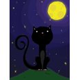 thumbnail image 2 of Grey, Jace 25x32 Gold Ornate Wood Framed with Double Matting Museum Art Print Titled - Halloween Cat. A, 2 of 4