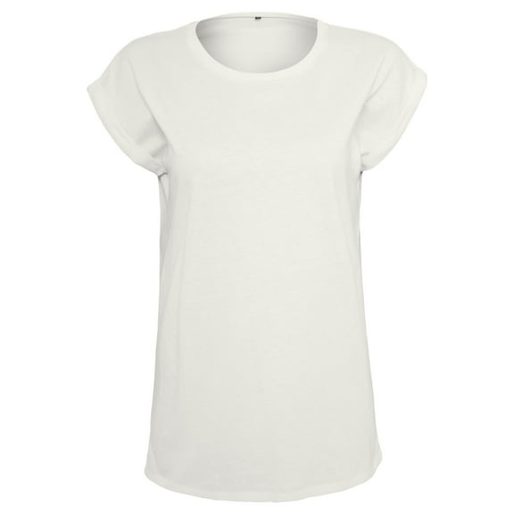 Build Your Brand Womens Extended Shoulder T-Shirt