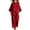 Red, variant on Naotn Women's 2 Piece Fall Outfits Crewneck Flowy Long Sleeve Shirts & Wide Leg Pants Casual Holiday Matching Sets