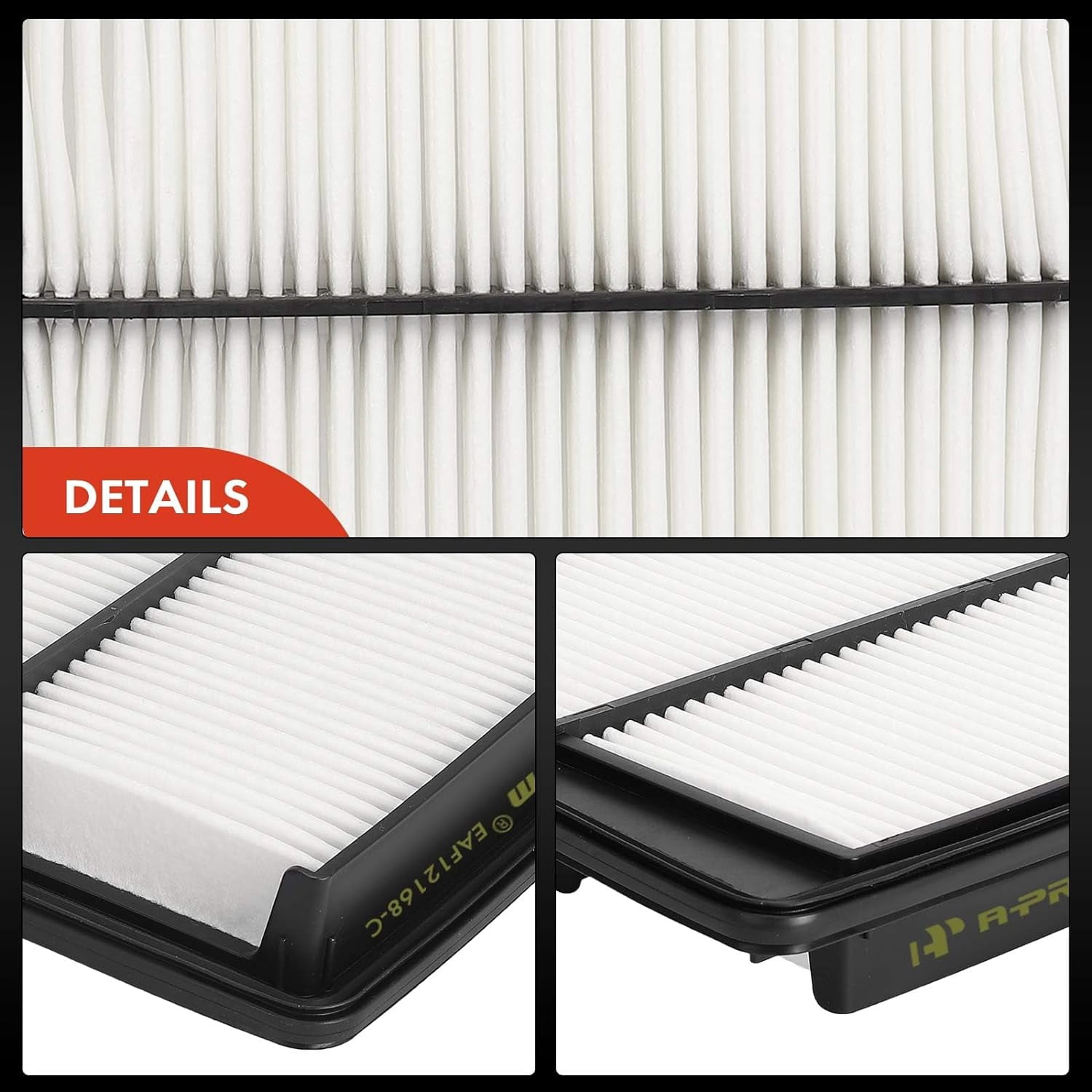 A-Premium 2-PC Engine Air Filter Compatible with Nissan TITAN 2017-2023 5.6L, Replace# 16546EZ31A