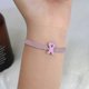 thumbnail image 4 of Breast Cancers Bracelet Pink Ribbon Charm Bracelets Braided Rope Awareness Jewelry for Cancers Center Party Decoration_Lucky_B, 4 of 5