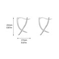 thumbnail image 2 of WILLBEST Aretes De Plata De Ley 925 Con Forma De Cuerda Para Mujer, Aretes Pequeños Con Forma De Oreja, Piercings Para Oreja, Aretes Pequeños, 2 of 5