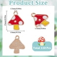 thumbnail image 2 of 120Pcs Autumn Theme Alloy Enamel Charms Cadmium Free Lead Free Mushroom Crimson 15x13x1.5mm Hole: 1.5mm, 2 of 6