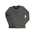 thumbnail image 3 of hirigin Women Vintage Aesthetic Crewneck Sweatshirts Oversized Long Sleeve Mushroom Striped Graphic Sweaters Teen Girls Pullover Tops (Grey, S), 3 of 9