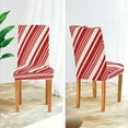 thumbnail image 5 of Christmas Candy Cane Stripes Dining Room Chair Covers Winter Red Cream Colors Chair Slipcovers Seat Protector Removable Washable Chair Cover For Home Kitchen Restaurant Hotel 4pcs, 5 of 6