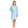 thumbnail image 2 of Women's Long Sleeve Zip Up Front Short Fleece Robe, 2 of 2