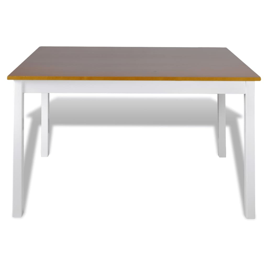 Kepooman Modern Kitchen Wooden Dining Table Set with 4 Chairs, Set of 5, Brown Kepooman Modern Kitchen Wooden Dining Table Set with 4 Chairs, Set of 5, Brown