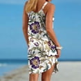 thumbnail image 6 of Horkkom Mini Dresses for Women Summer Beach Sundresses Floral Print Loose Spaghetti Strap Dresses XL, 6 of 8