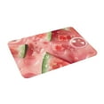 thumbnail image 5 of Salouo Refreshing Watermelon Slices Pattern Outdoor Indoor Sturdy Doormats 16’’×24’’, Anti Fatigue Soft Flannel Thick Door Mat,Non-Slip Rectangle Rug Cushion, 5 of 7