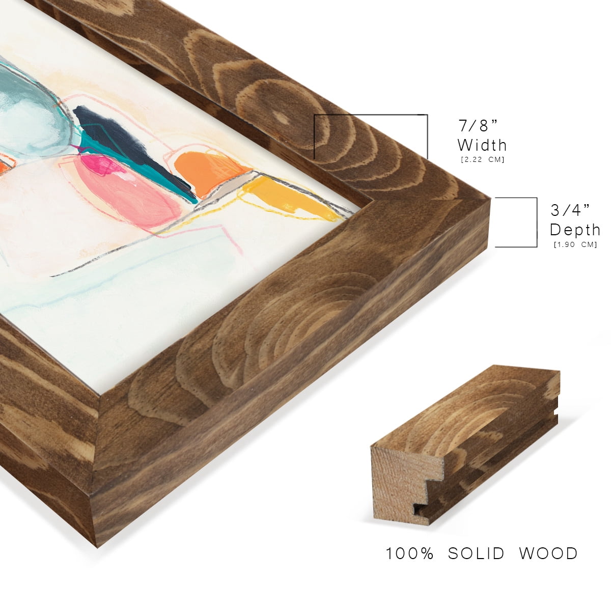 Factotum I -Framed Print w/glass-Walnut