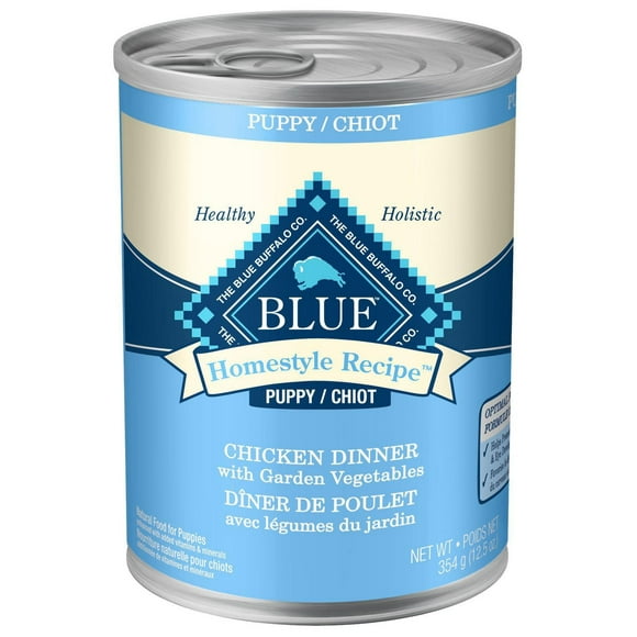 Blue Buffalo Homestyle Recipe Repas au poulet pour chiots, nourriture humide, boîte de 354 ml (12,5 oz)