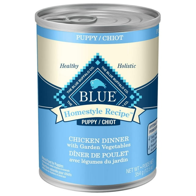 Blue Buffalo Homestyle Recipe Puppy Wet Dog Food, Chicken Dinner, 12.5-oz. Can