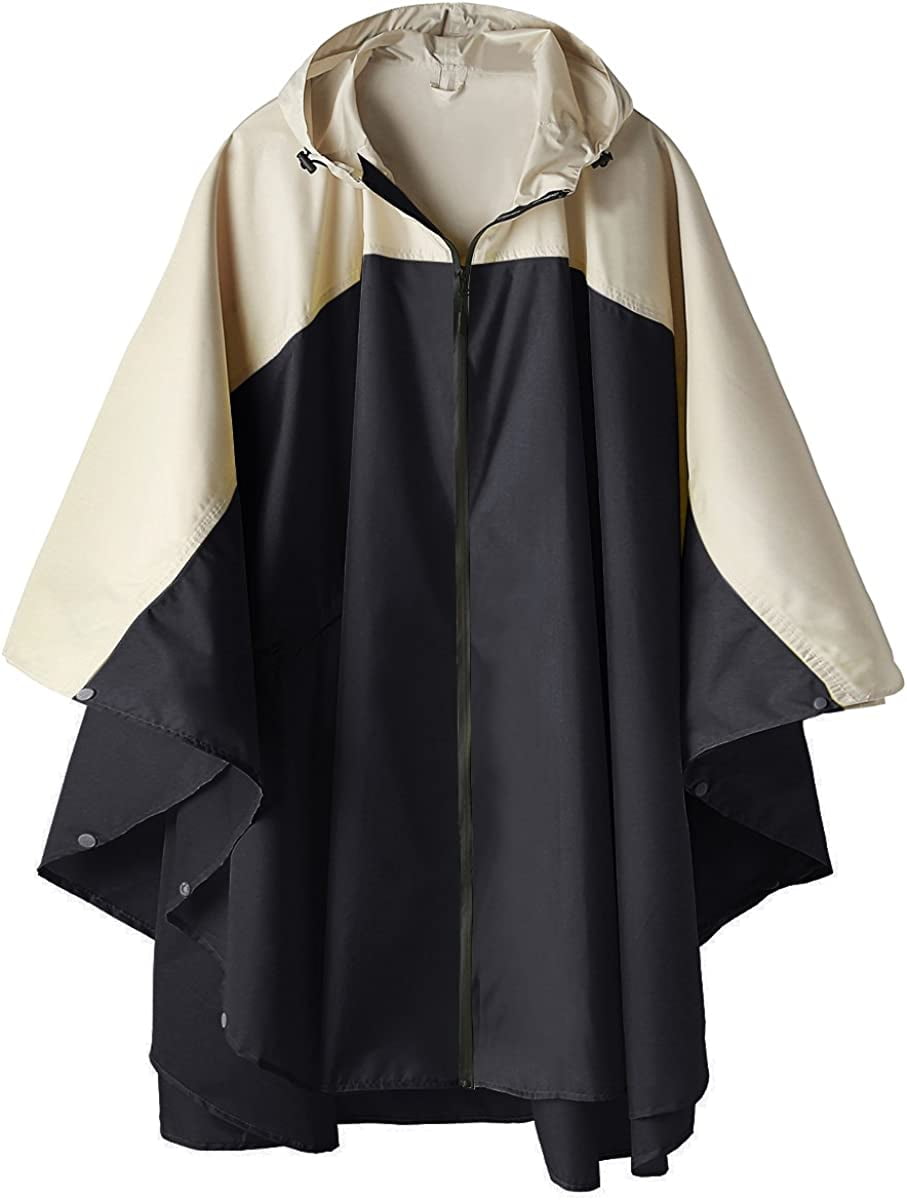 Women's rain cape with outlet hood