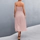 thumbnail image 4 of Vestido largo informal liso con botones y tirantes de verano para mujer Fridja  hj2106, 4 of 8