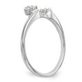 thumbnail image 6 of 14K White Gold Ring Band Wedding Diamond Round Wrap, Size 7, 6 of 7