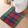 thumbnail image 2 of Yayeee Bath Rug for Bathroom Floor Non Slip Rectangle Fluffy Soft Absorbent Mat, 16"x24", Red Green Pattern, 2 of 7