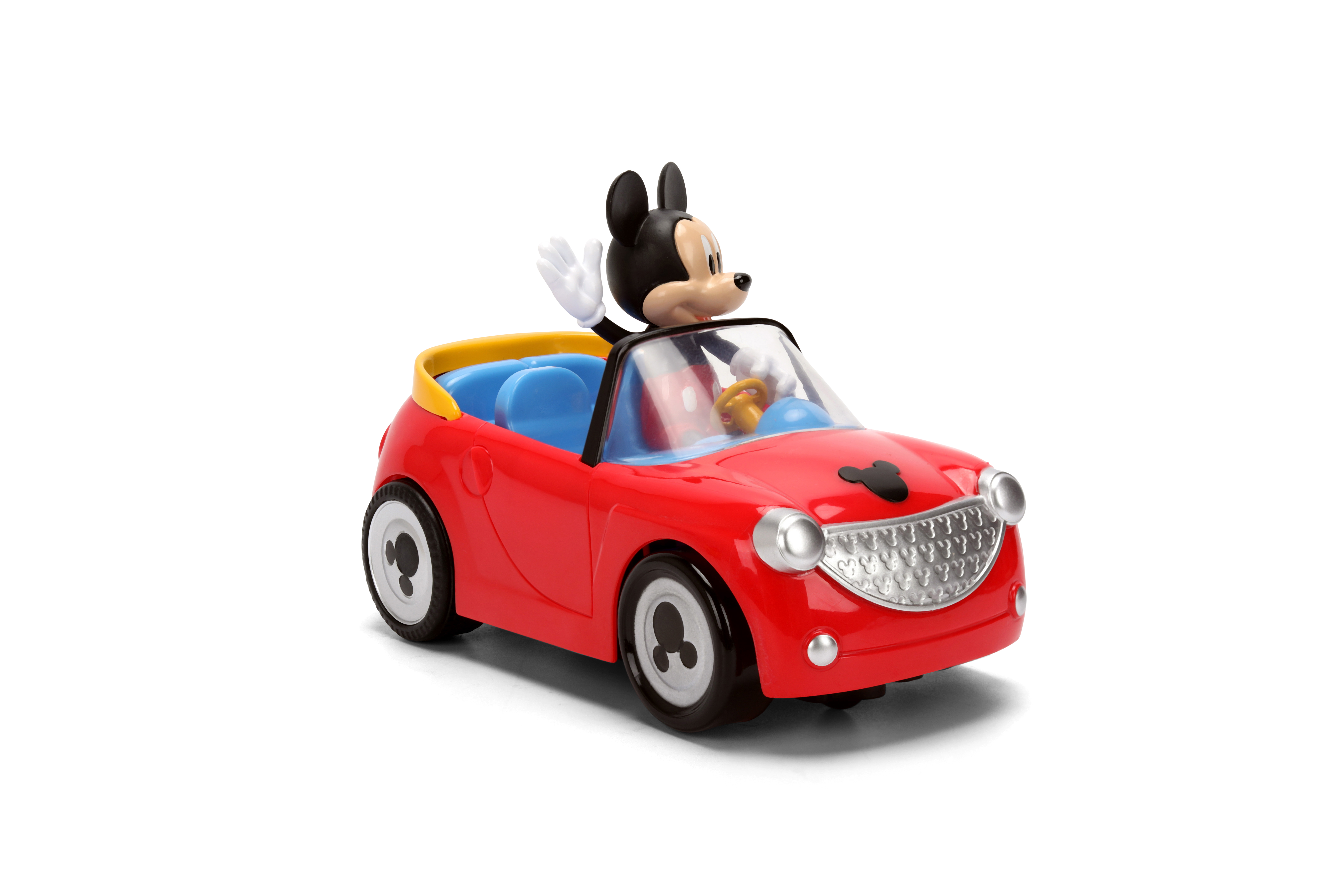 DISNEY MICKEY MOUSE ROADSTER RC CAR 1:32 SCALE REMOTE CONTROL VEHICLE WITH MICKEY FIGURE BY JADA TOYS