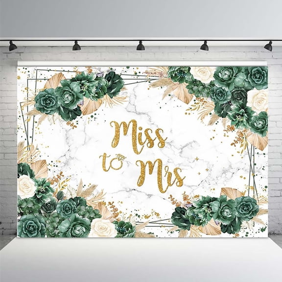 Boho Wedding Backdrop miss to mrs Bridal Shower Photography Background Bachelorette Bride to Be Banner Mr and Mrs Engagement Party Decorations White Floral Photo Booth Props