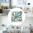thumbnail image 5 of Wuche  Octopus Throw Pillow Cover Decorative Square Chenille Cushion Cover Green Flower Accent Pillow Case White Pillowcase for Bed Bedroom Couch Chair ， various sizes, set of 2 pieces White, 5 of 7