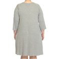 thumbnail image 3 of White Mark 3/4 Sleeve Crisscross Neck Dress (Women's & Women's Plus), 3 of 5