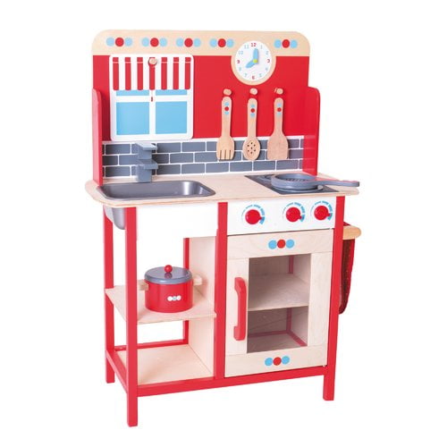 BigJigs Toys 6 Piece Play Kitchen Set