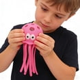 thumbnail image 5 of Jellyfish Shape Squeeze Ball Colorful Silicone Sensory Bead Filled Hand Grip Decompression Pinch Knead Slow Recovery Stretch Tentacles, 1 Count, 5 of 7