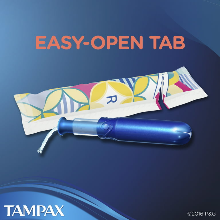 Tampax Pocket Pearl Duopack (Regular/Super) Plastic Tampons, Unscented, 34 Count -