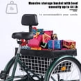 thumbnail image 5 of PRIJESSE 26 inch Adults Tricycle 7-Speed Three Wheel Bike Cruising with Rear Storage Basket (Green）, 5 of 11